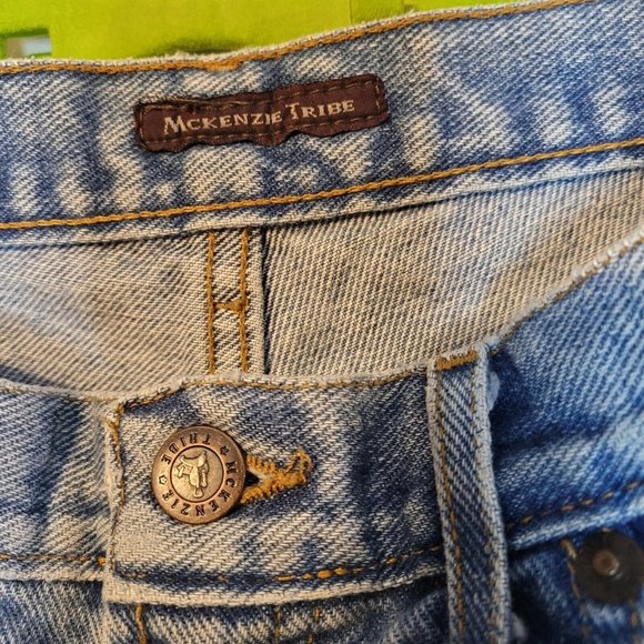 Vtg Mckenzie Tribe Dungarees Original Mens Jeans Blue Size 32x30 Cowboy Tested - Picture 4 of 7